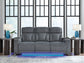 Studio Cave - Power Reclining Sofa - Steel