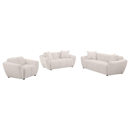 Destino - Chenille Splayed Arm Sofa Set