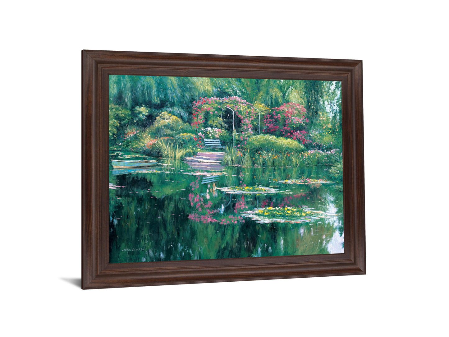 Floral Oasis Retreat - 28" x 34" Framed Wall Art - Green