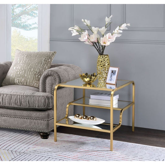Astrid - End Table - Mirrored & Gold
