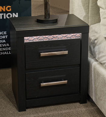 Shoralli - Two Drawer Night Stand - Black