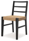 Isanti - Dining Room Side Chair (Set of 2) - Light Brown / Black