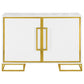 Elsa - 2 Door Wood Storage Accent Cabinet - White And Gold