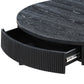 Tate - Round One Drawer Coffee Table - Black
