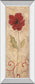 Flower II - Mirrored Framed Print Wall Art - Beige