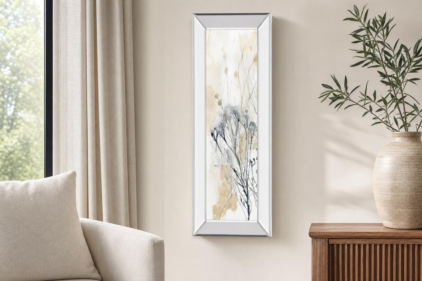 Wildflower Line Contour I By Jennifer Goldberger - Beige