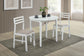 Bucknell - 3 Piece Round Drop Leaf Dining Table Set - White