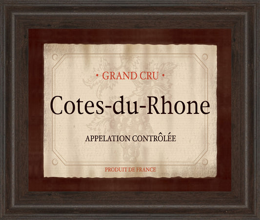 Cote Du Rhone By Paola Viveiros - Framed Print Wall Art - Beige