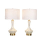 Crystal Shell Capiz Shell & Metal Table Lamp (Set of 2) - White Shell / Soft Gold