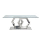 Gianna - Dining Table - Clear Glass Top & Stainless Steel