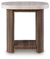 Dolan Creek - Square End Table - Beige / Brown