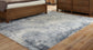 Langrich - 5' x 7' Rug - Blue / Gray / Cream