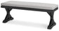 Beachcroft - Bench With Cushion - Black / Light Gray