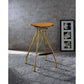 Dragea - Bar Stool Set of 2) - Whiskey Synthetic Leather & Gold