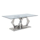 Gianna - Dining Table - Clear Glass Top & Stainless Steel