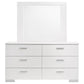 Felicity - 6-Drawer Dresser With Mirror - Glossy White