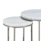 Zaidee - Nesting Table Set - Marble Top & Nickel