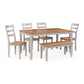 Harperfeld - Dining Room Table Set (Set of 6) - Natural / Gray