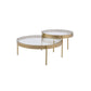 Andover - Nesting Table Set - Clear Glass & Gold