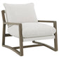 Geneva - Boucle Upholstered Wood Arm Accent Chair - Sand