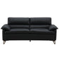 Eilene - Loveseat - Black Top Grain Leather