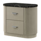Travonte - Nightstand - Gray / Beige
