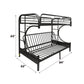 Eclipse - Twin Long/Queen Futon Bunk Bed - Black