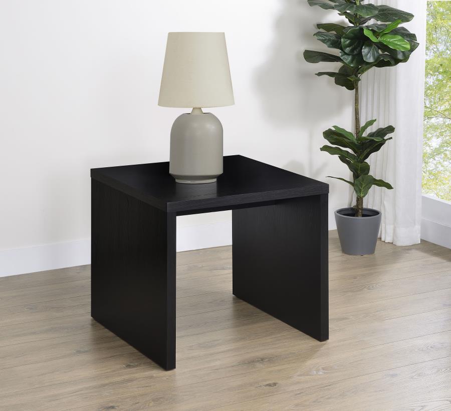 Knapp - Engineered Wood Square Side End Table - Black