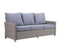 Greeley - 4 Piece Patio Sofa Set - Gray Fabric & Gray