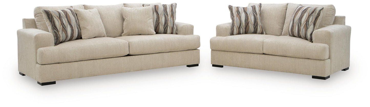 Lofwood - 2 Pc. - Sofa And Loveseat - Oatmeal
