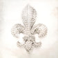 Tempered Glass With Foil & Rhinestones - Fleur in Gems - Beige