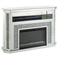 Noralie - 51" Fireplace With LED - Mirrored & Faux Diamonds