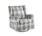 Patli - Swivel Chair With Glider - Gray Fabric