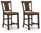 Rylandeen - Barstool (Set of 2) - Light Brown / Dark Brown