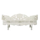 Adara - Bench - Pearl White Synthetic Leather & Antique White