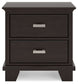Covetown - Two Drawer Night Stand - Dark Brown