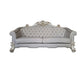 Vendome II - Sofa With 6 Pillows - Two Tone Ivory Fabric & Antique Pearl