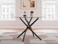 Pharwynn - 5 Pc. - Dining Room Table, 4 Side Chair - Black