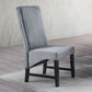 Kini - Side Chair Set of 2) - Gray Corduroy & Black