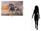 Tempered Glass With Foil - Running Horse - Light Brown