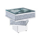 Noralie - 24" X 24" End Table - Mirrored & Faux Diamonds