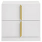 Ines - 2-Drawer Nightstand Bedside Table - White High Gloss