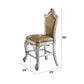 Picardy - Counter Height Chair (Set of 2) - Butterscotch Synthetic Leather & Antique Pearl