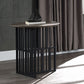 Zudora - End Table - Antique Oak & Black