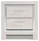 Altyra - Two Drawer Night Stand - White