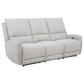 Sylmar - Chenille Upholstered Power Reclining Sofa - Dove Gray