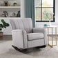 Denzell - Rocking Chair - Light Gray Linen