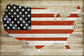 American Flag By Daniela Santiago (Framed) (Small) - Red