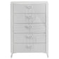 Cassia - 5-Drawer Bedroom Chest Of Drawers - White High Gloss