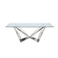 Dekel - Dining Table - Clear Glass Top & Stainless Steel